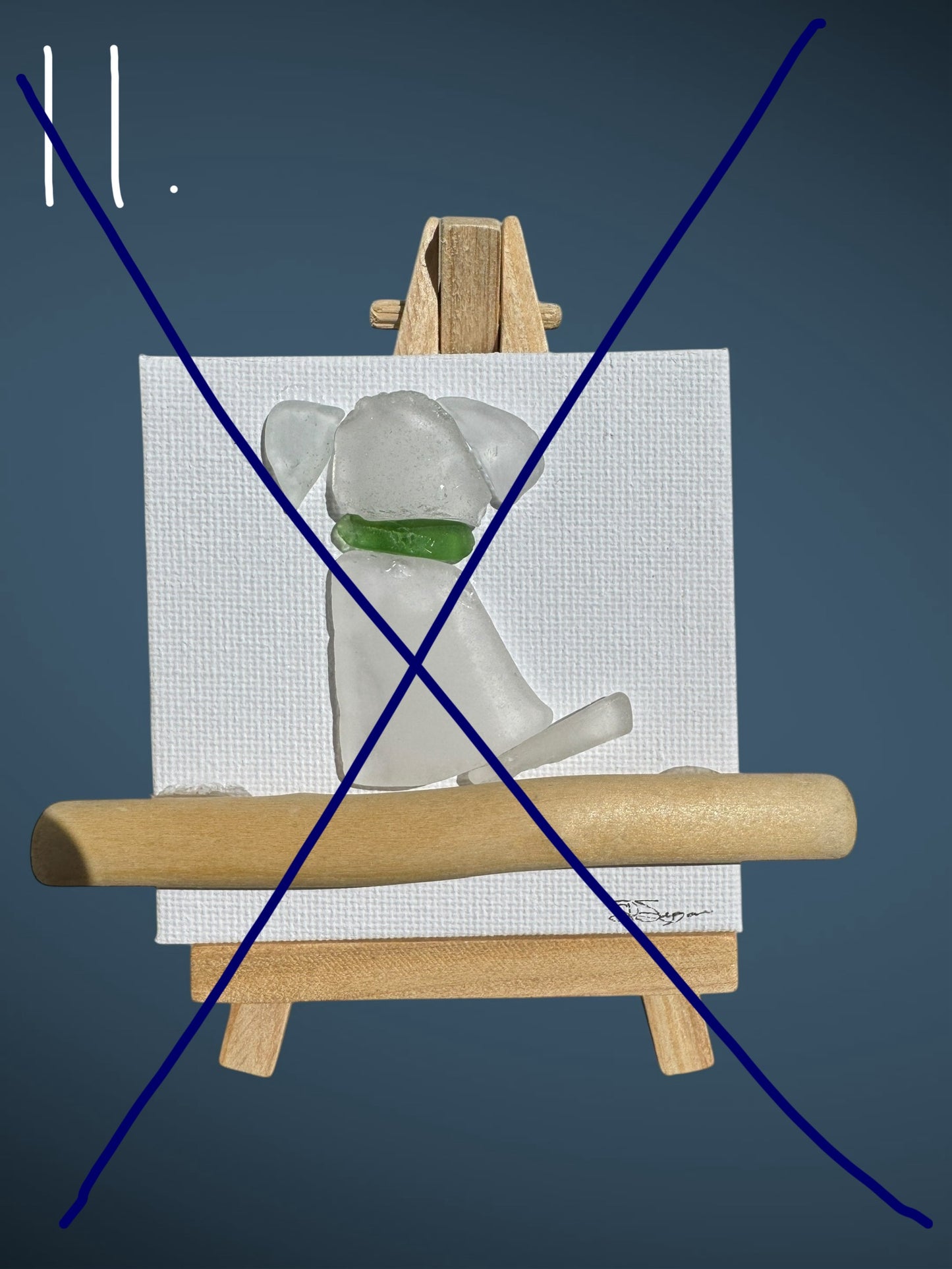 Unique Sea Glass Creations on Mini 3x3 Canvases!