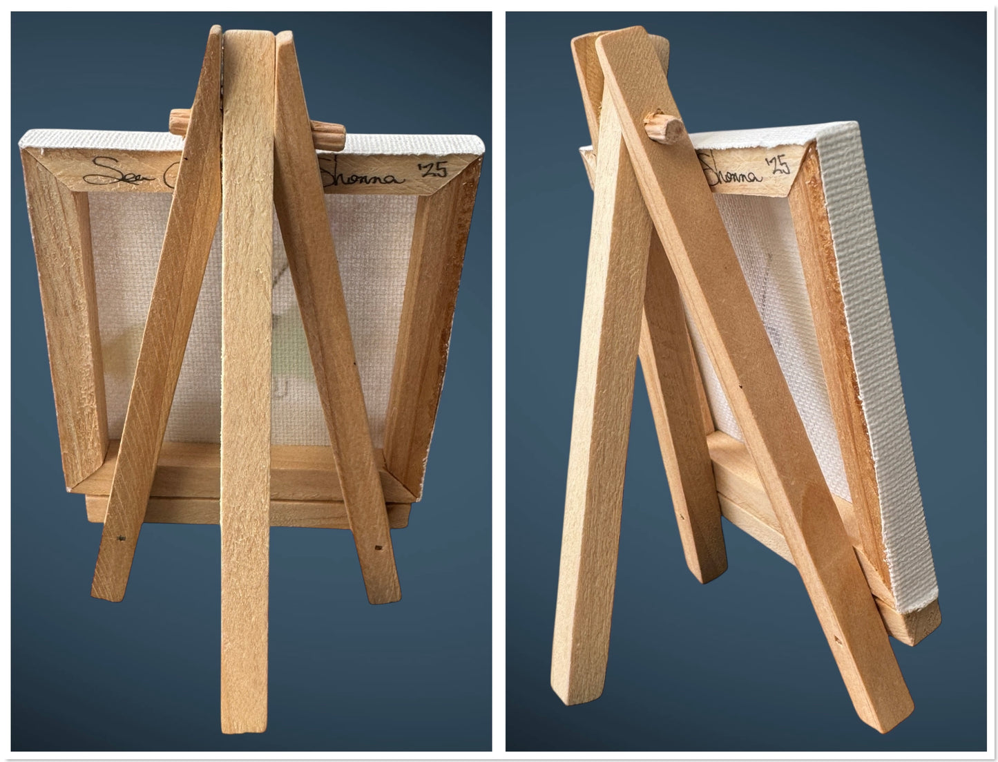 Unique Sea Glass Creations on Mini 3x3 Canvases!