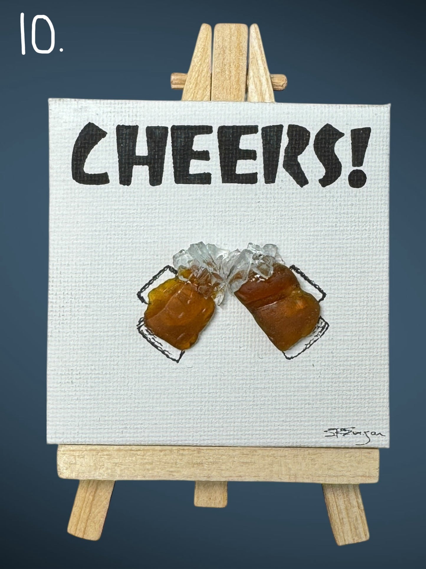 Unique Sea Glass Creations on Mini 3x3 Canvases!