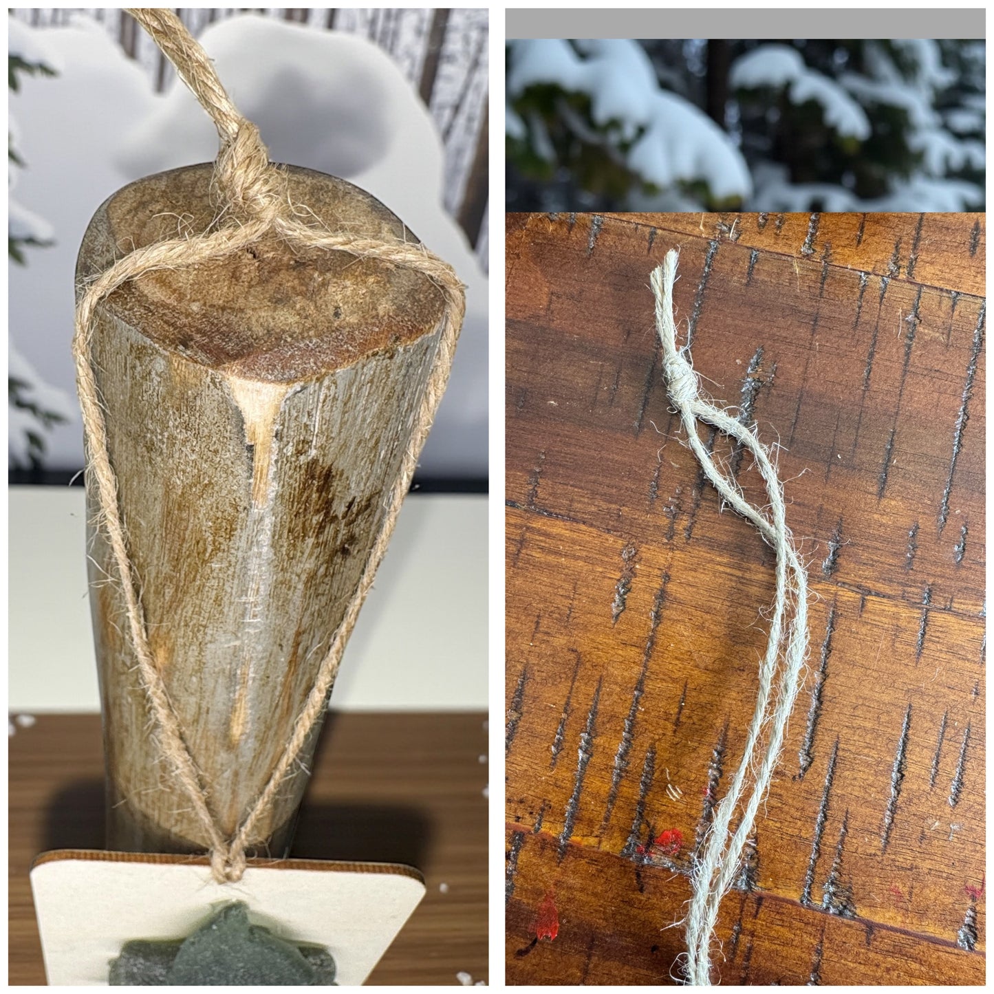 (6) Vintage Sea Glass Christmas Tree Ornament - Wall Hanging Decoration 2.5x3.5